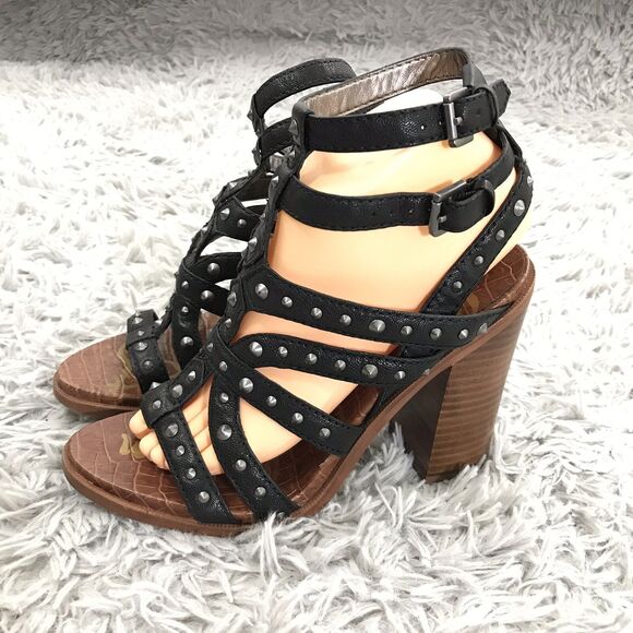 Sam Edelman Keith Croc Embossed Footbed Studded Sandal‎ Size 8.5 - Picture 1 of 8